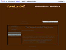 Tablet Screenshot of neverlostgolf.com